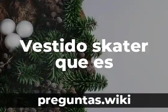 Vestido skater que es