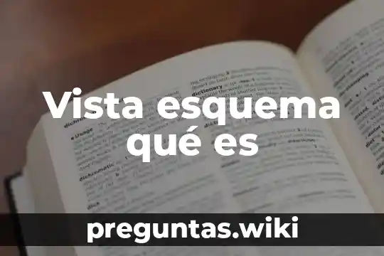 Vista esquema qué es