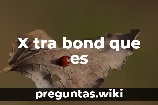 X tra bond que es