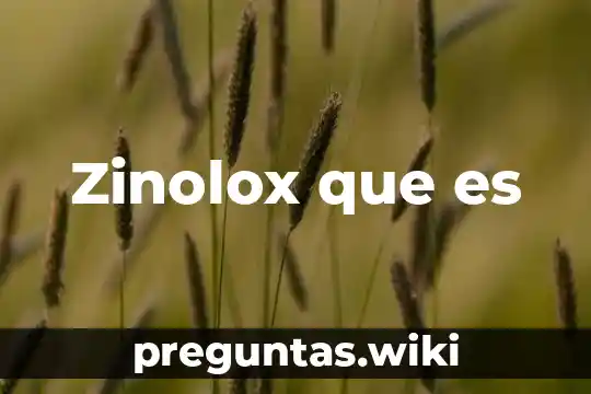 Zinolox que es